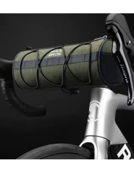 BOLSO FRONTAL ROCKBROS CILINDRO VERDE MILITAR